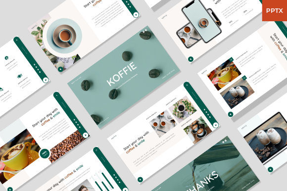 Preview of Koffie - Coffee PowerPoint Template food presentation template
