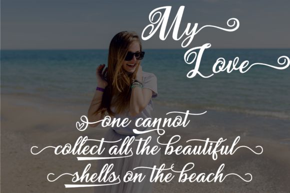 Amanda Font PNG with transparent background - Preview 2