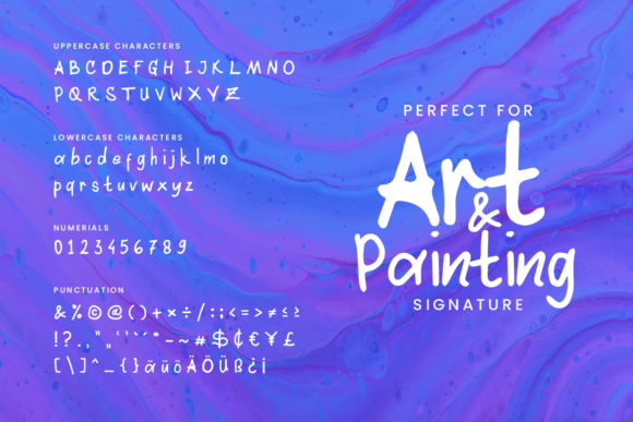 Ink Font PNG with transparent background - Preview 1