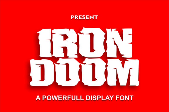 Iron Doom Display Font By Cikareotype