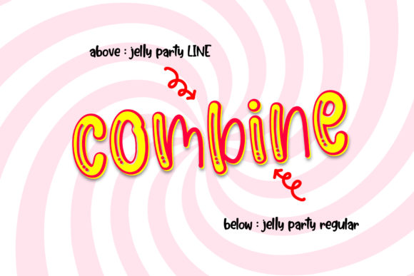 Jelly Party Font PNG with transparent background - Preview 2