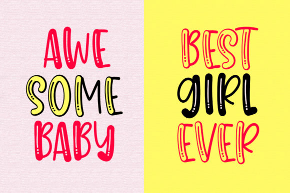 Jelly Party Font PNG with transparent background - Preview 3