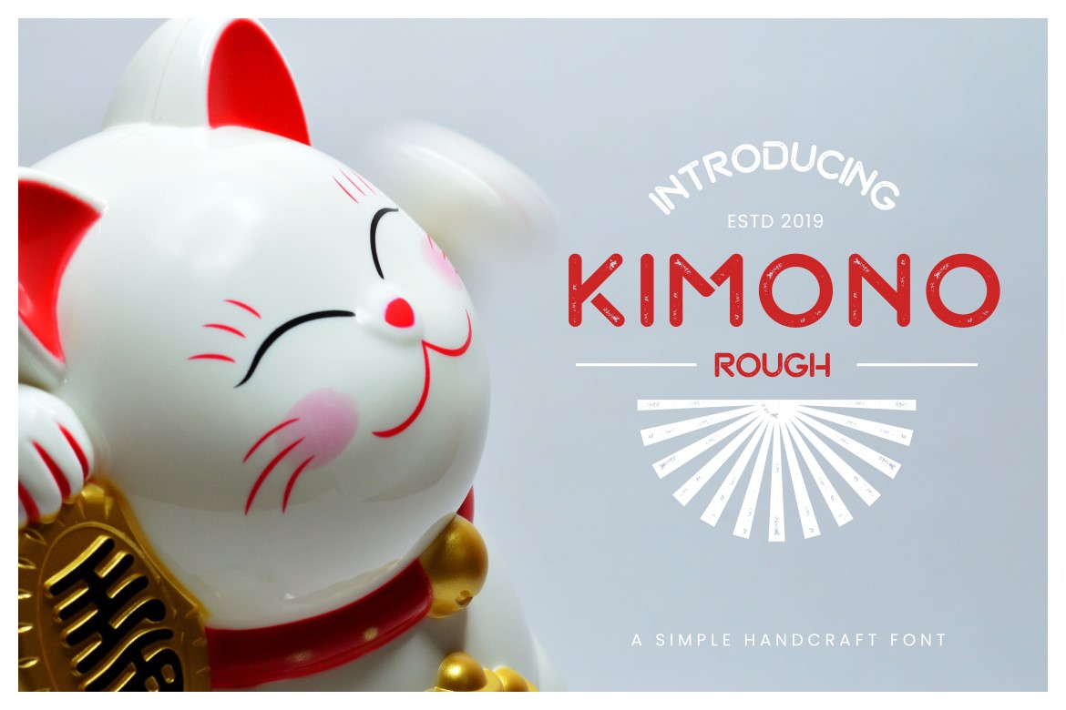 Kimono preview, bold authentic Japanese display font