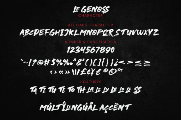 Le Genoss Font PNG with transparent background - Preview 6