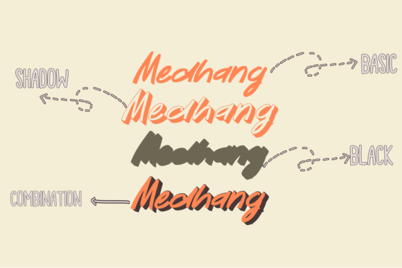 Medhang Font PNG with transparent background - Preview 5