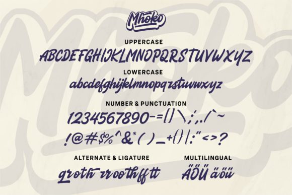 Mhoko Font PNG with transparent background - Preview 4