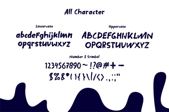 Milk Font PNG with transparent background - Preview 3