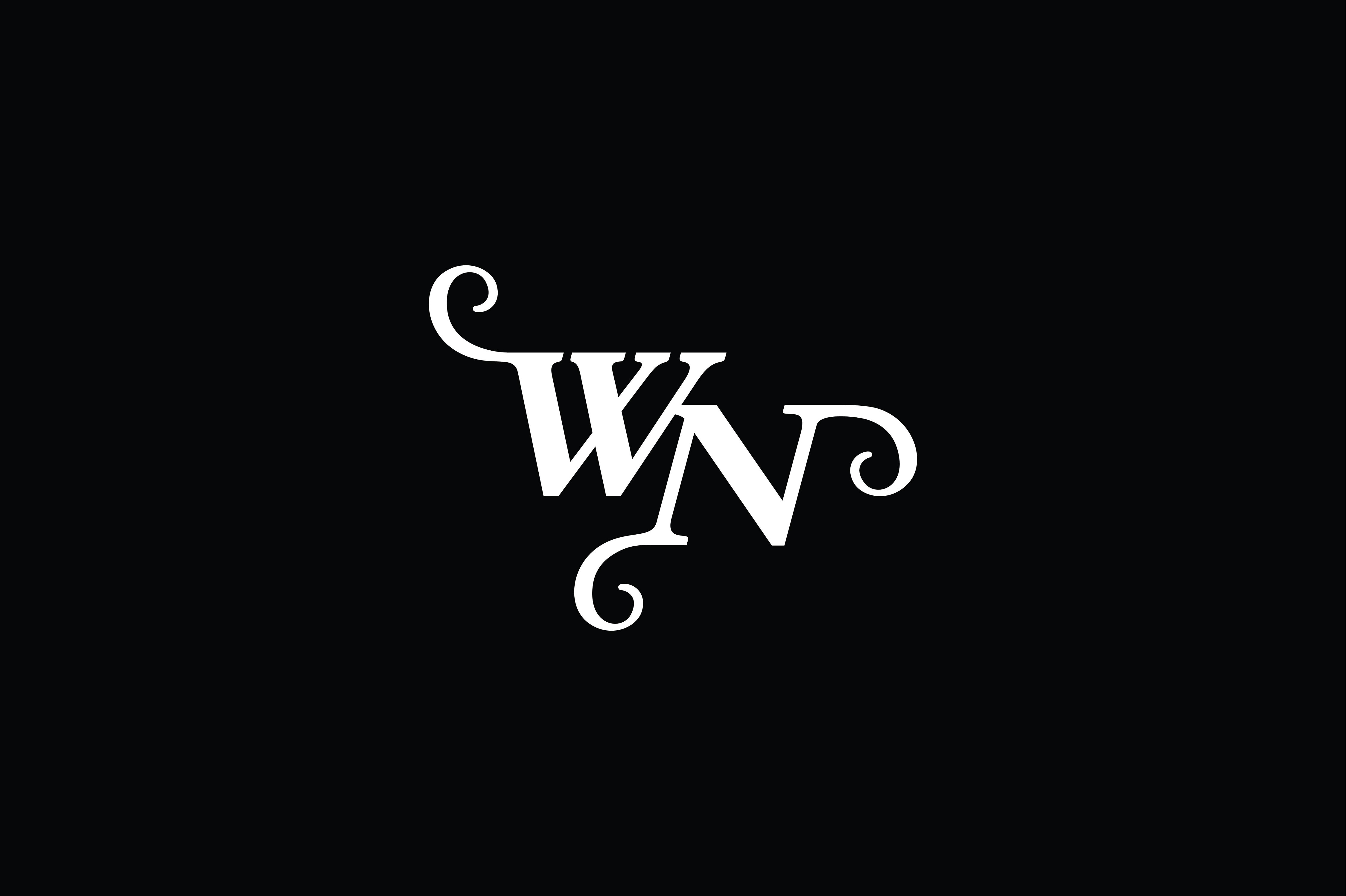 Monogram WN Logo V2 Graphic by Greenlines Studios · Creative Fabrica