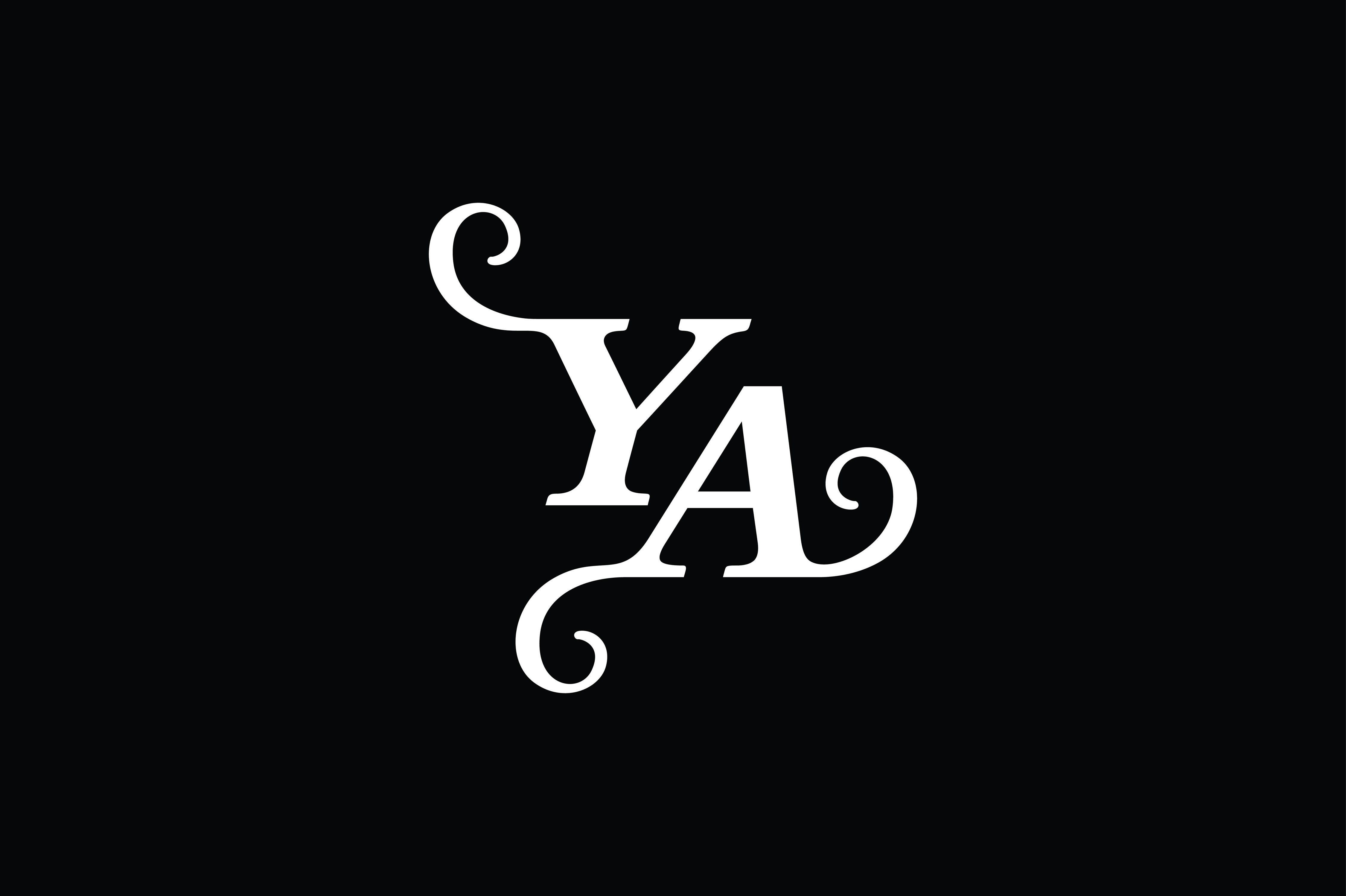 Monogram YA Logo V2 Graphic by Greenlines Studios · Creative Fabrica