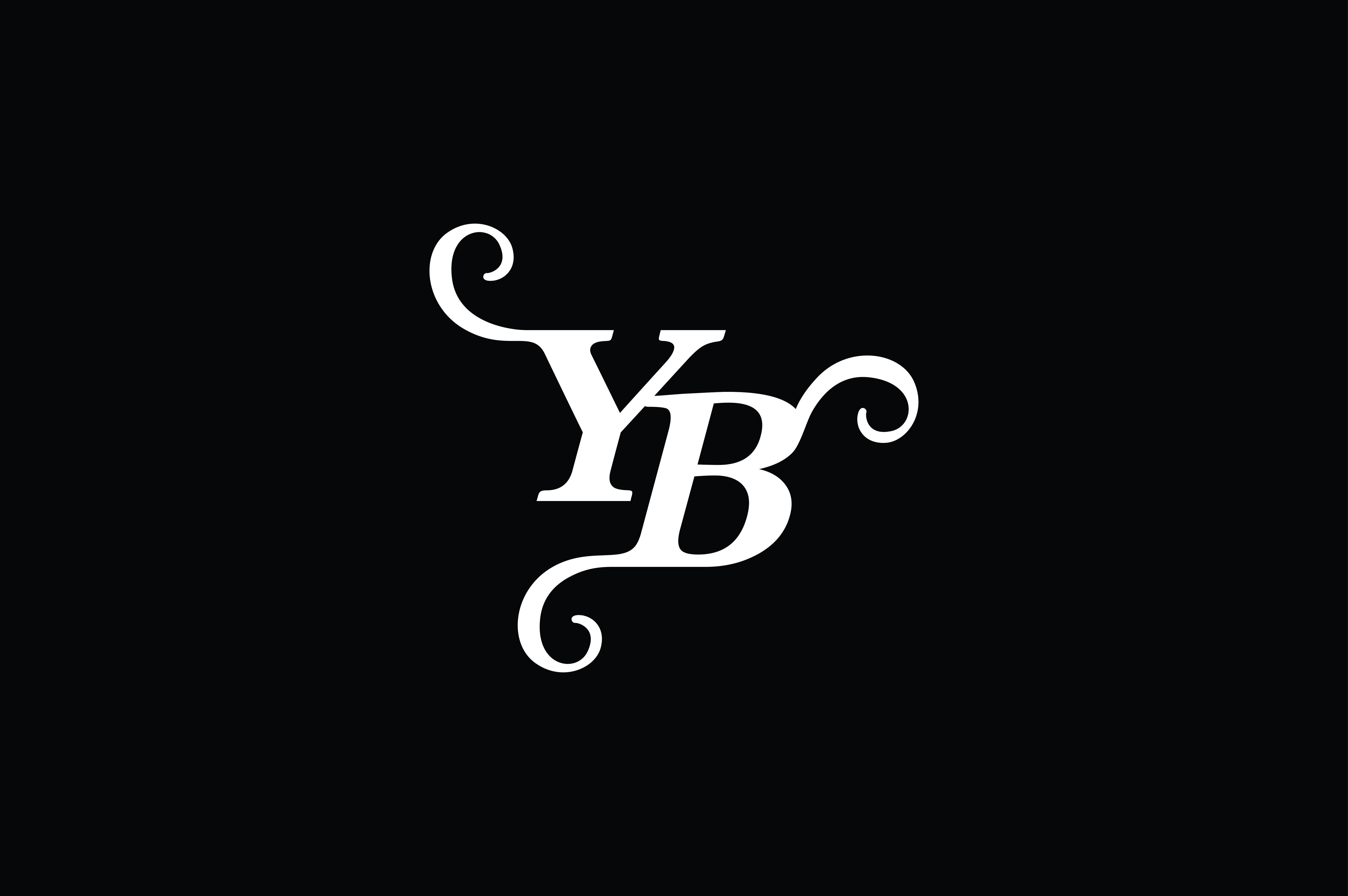 Monogram YB Logo V2 Graphic by Greenlines Studios · Creative Fabrica