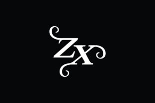 Monogram ZX Logo V2 Graphic by Greenlines Studios · Creative Fabrica