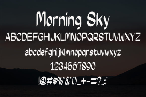 Morning Sky Font PNG with transparent background - Preview 3