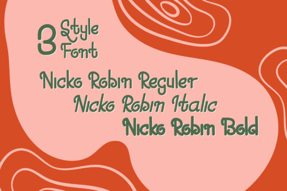 Nicko Robin Font PNG with transparent background - Preview 2