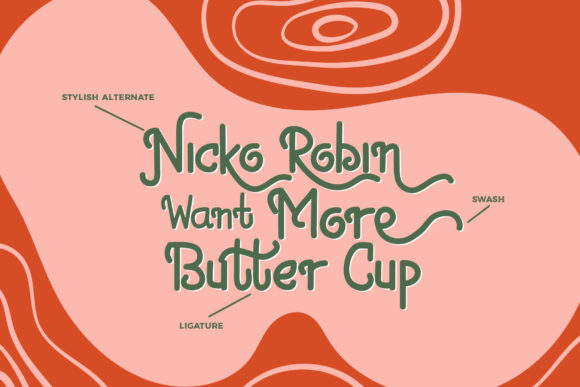 Nicko Robin Font PNG with transparent background - Preview 3