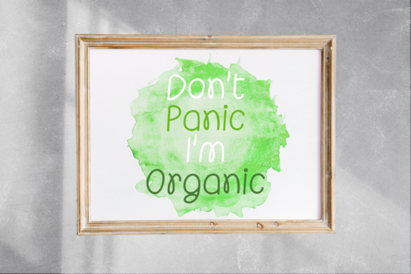 Organic Veggies Font PNG with transparent background - Preview 4