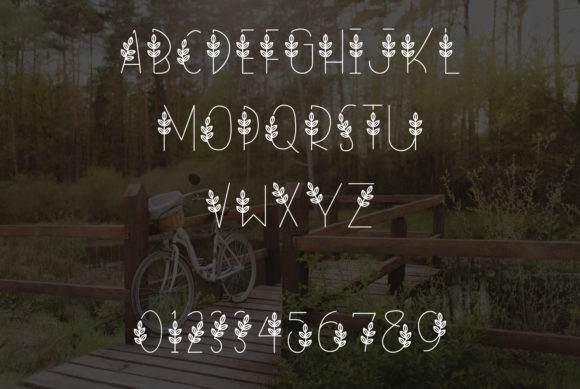 Overgrown Font PNG with transparent background - Preview 1