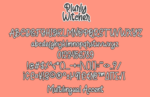 Plurly Witcher Font PNG with transparent background - Preview 2
