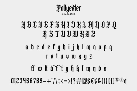 Pollyester Font PNG with transparent background - Preview 6
