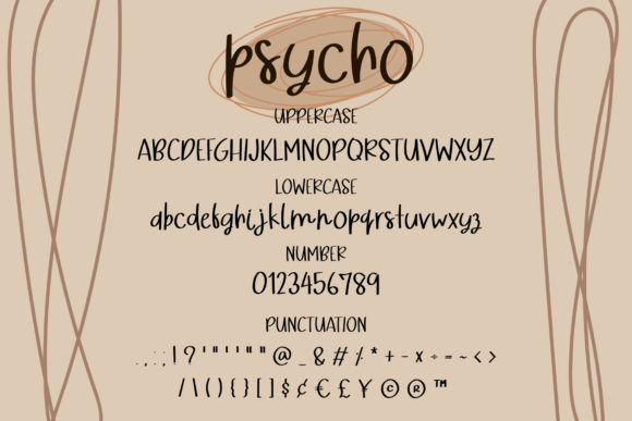 Psycho Font PNG with transparent background - Preview 2