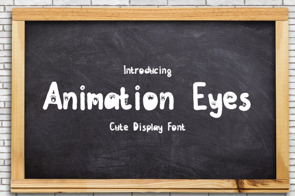 Animation Eyes Font - Preview 1