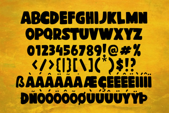 Cheese Butter Cream Font PNG with transparent background - Preview 3