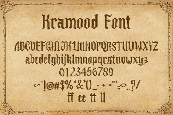 Kramood Font PNG with transparent background - Preview 1