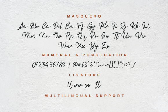 Masquero Font PNG with transparent background - Preview 1