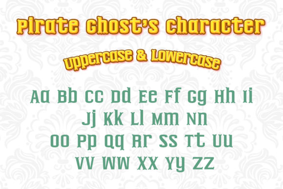 Pirate Ghost Font PNG with transparent background - Preview 1