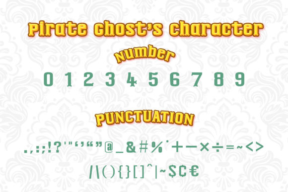 Pirate Ghost Font PNG with transparent background - Preview 2