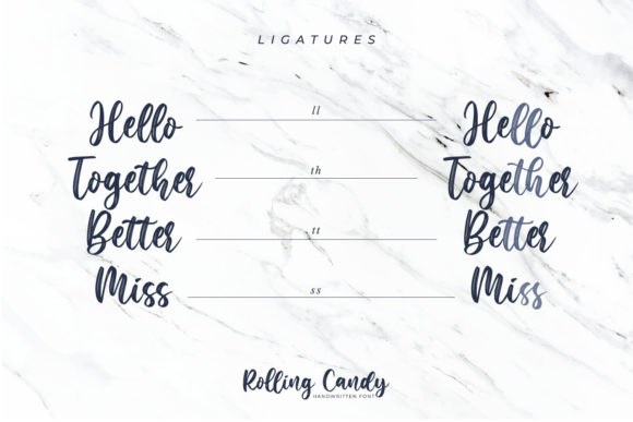 Rolling Candy Font PNG with transparent background - Preview 3