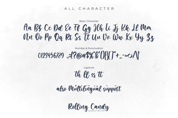 Rolling Candy Font PNG with transparent background - Preview 6