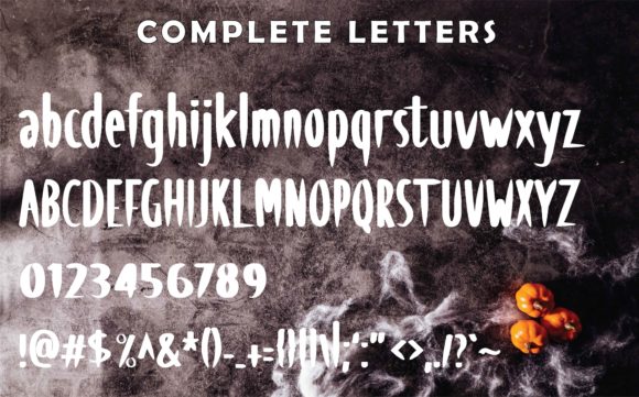 Halloween Spooky Font Font font preview - 3