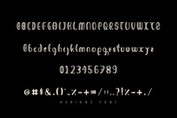 Herions Font PNG with transparent background - Preview 2