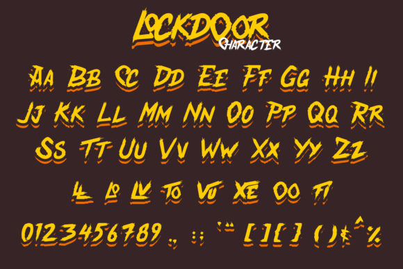 Lockdoor Font PNG with transparent background - Preview 6