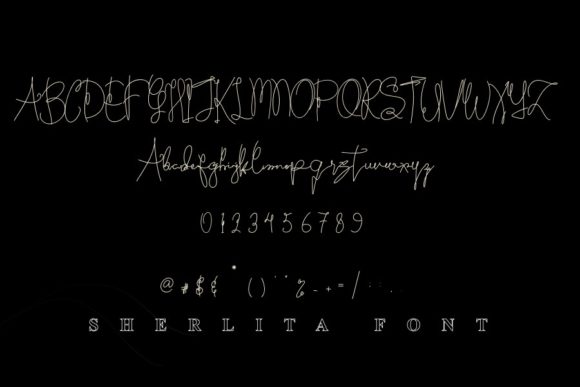 Sherlita Font PNG with transparent background - Preview 3