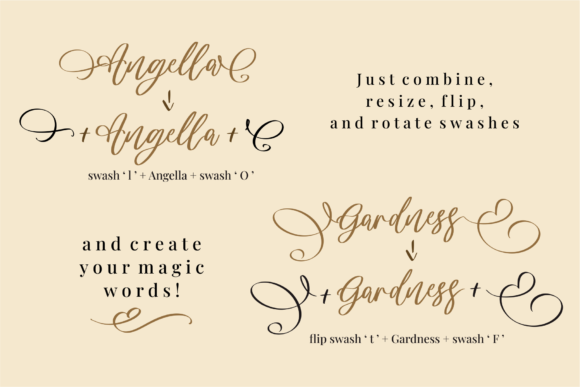 Angella Gardness Font - Preview 2