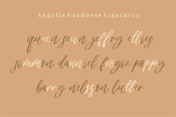Angella Gardness Font - Preview 4