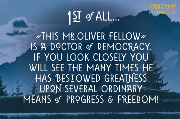 Faircamp Font - Preview 4