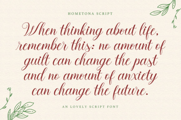 Hometona  Font PNG with transparent background - Preview 2