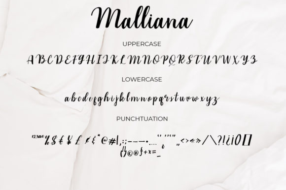 Malliana Font PNG with transparent background - Preview 6