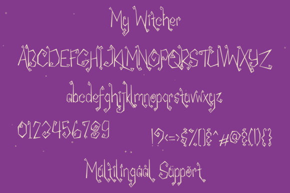 My Witcher Font PNG with transparent background - Preview 4
