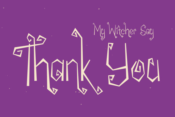 My Witcher Font PNG with transparent background - Preview 5