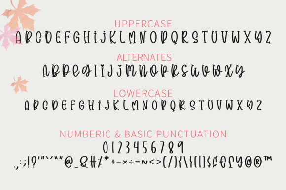 Peace Love Fall Font PNG with transparent background - Preview 1