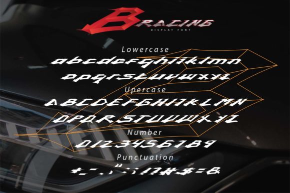 B Racing Font - Preview 2