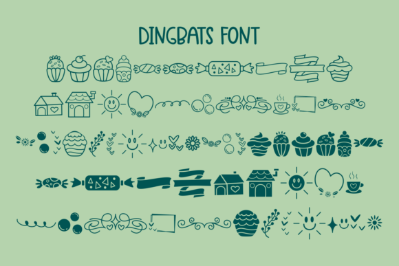 Homies Cupcake Font PNG with transparent background - Preview 1
