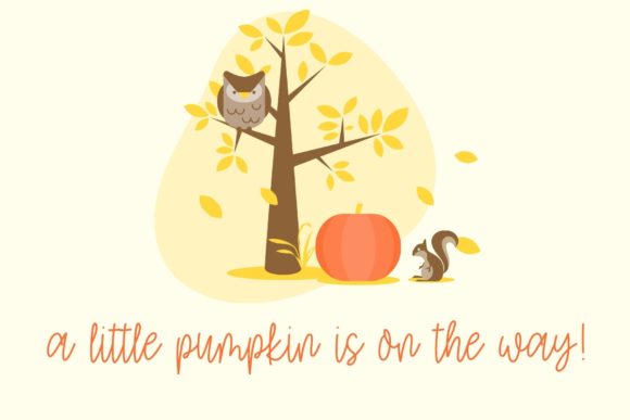 Kitten in Autumn Font font preview - 4