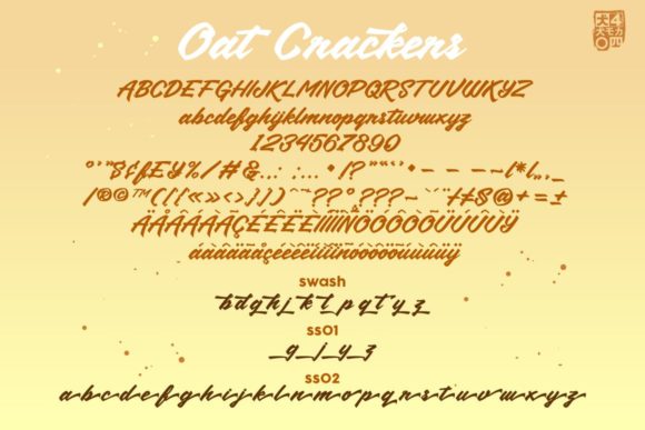 Oat Crackers Font font preview - 1