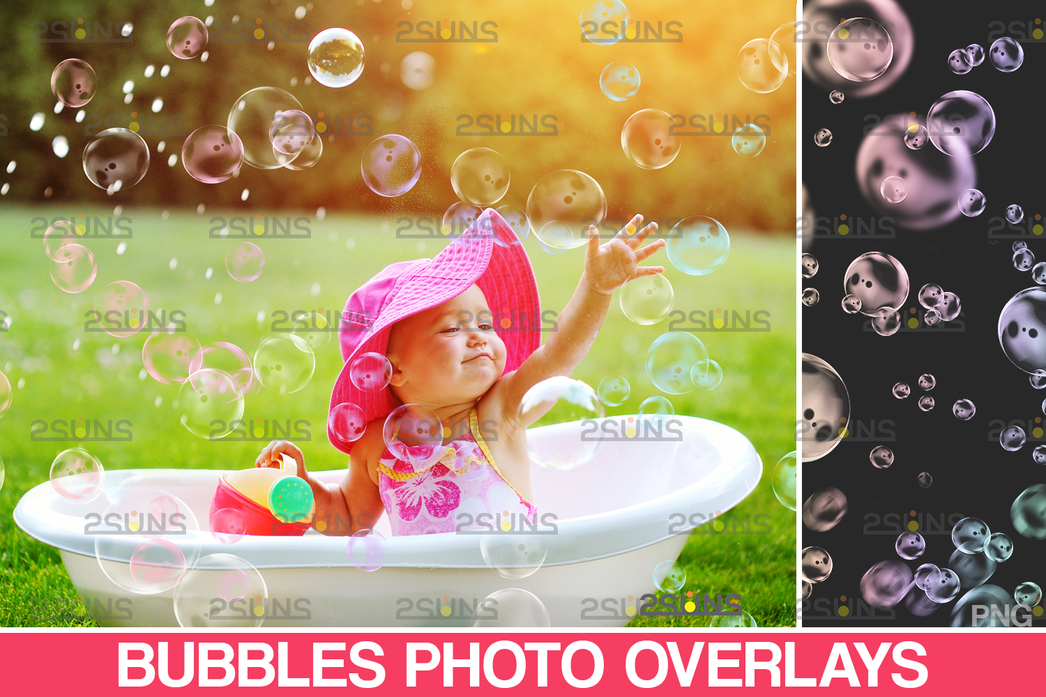 Bubble Overlays Photoshop soap bubble transparent PNG spring summer party
