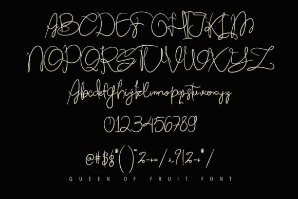 Queen of Fruit Font font preview - 3