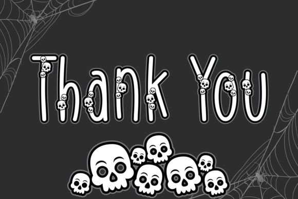 Skulleton Font PNG with transparent background - Preview 3